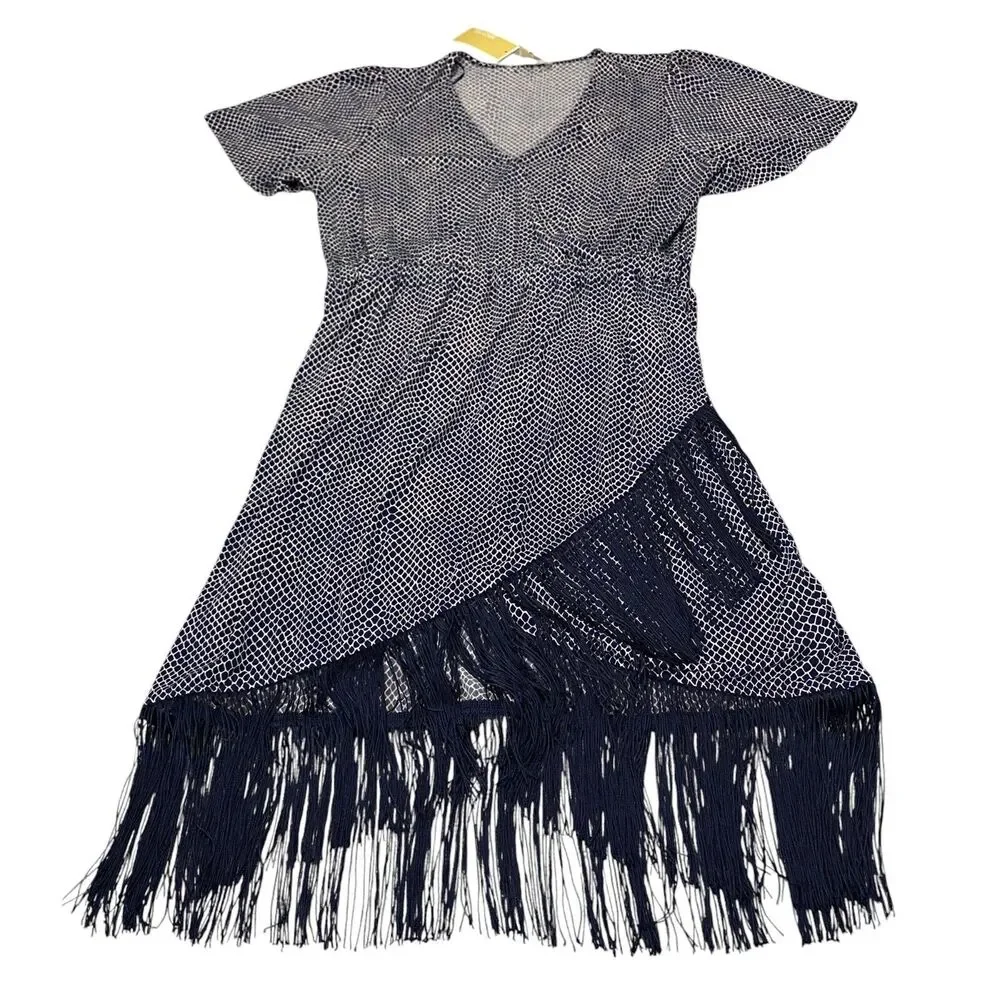 Michael Kors Sheath‎ Dress Womens Medium Navy White MSRP:$135